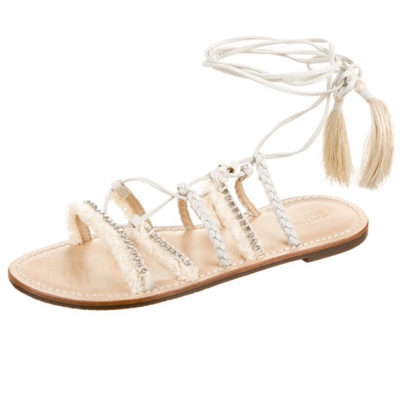 EUC SCHUTZ LACE UP JOLINA SANDALS SZ 8.5 - Picture 1 of 6